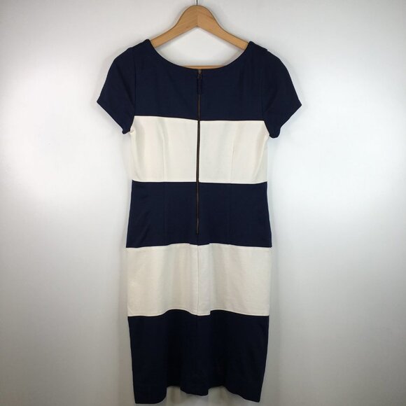 Banana Republic Color Block Navy Combo Dress Size 2 - Picture 4 of 8